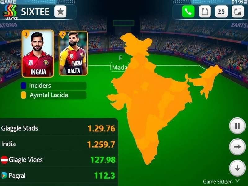 Download statistics map of India showing Game Sixteen popularity